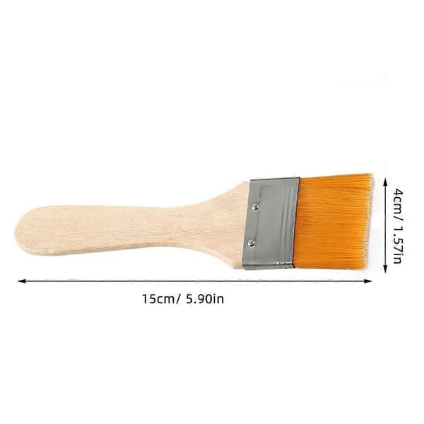 Nylon Brush for Grilling 2 Pcs Durable Wooden Handle Cooking Brush