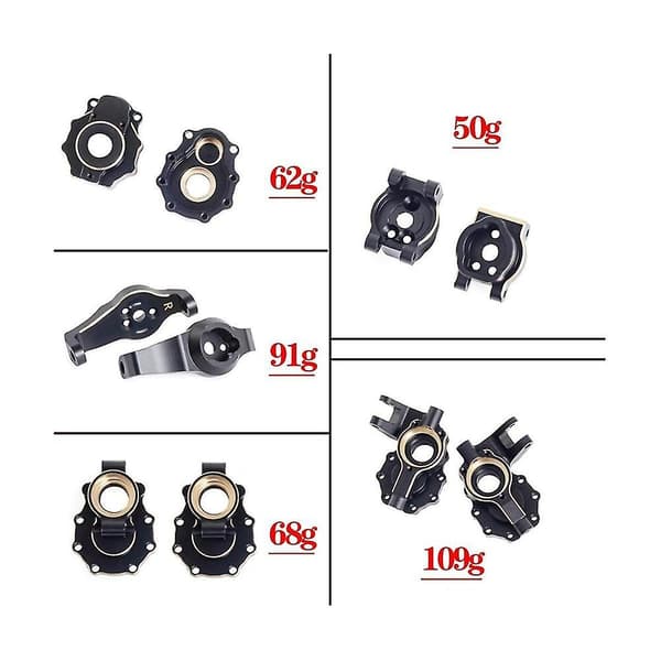 Ydre Portal Drivhus i Messing til Traxxa Trx4 Trx6 RC-dele