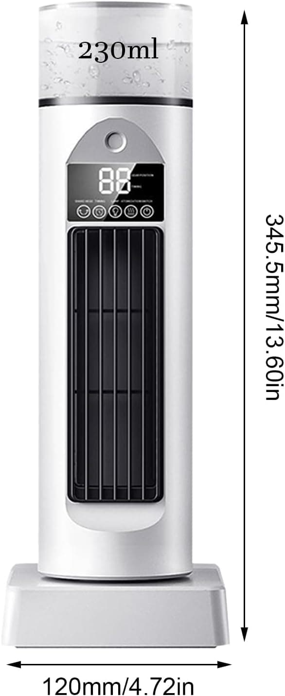 Air Conditioning Fan, Cooling Tower Fan, Bladeless Silent Cooler with Remote Control and Water Tank