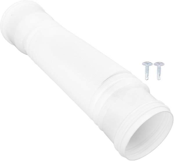 Flexible Downspout Extender for Gutters, Downspout Extender Diverter PE Extendable Drainage Extender, 50 to 150 cm (White)