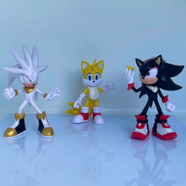 Sonic Figurer 8-pakning Bilpynt Kakedekorasjoner
