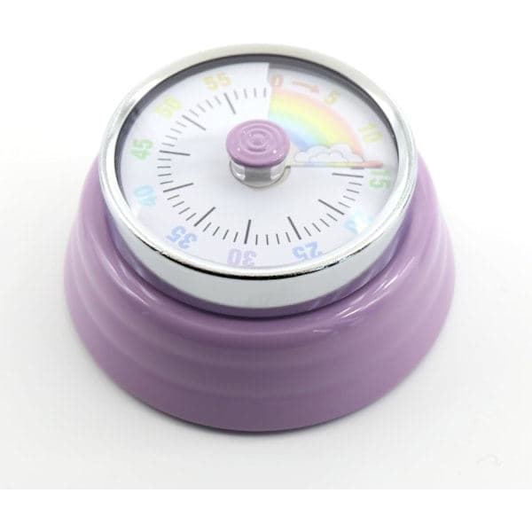 Magnetisk metalltimer – Manuell opptrekking, ingen batteri, tidsvisualisering for kjøkken, arbeid, studier – Lilla purple