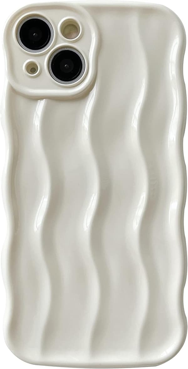 Water Ripple Pattern Wavy Frame Soft Compatible with iPhone 13 Case