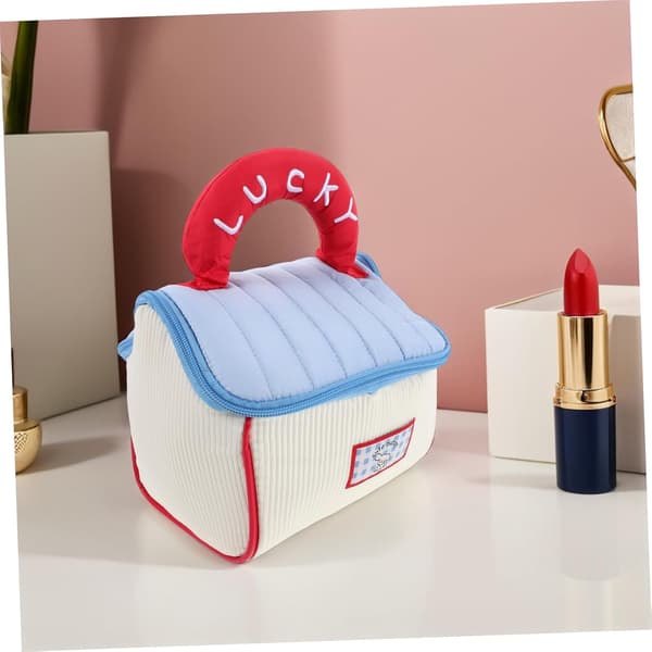 Cute Makeup Bag with Handle, Large Capacity, Travel Cosmetic Organizer