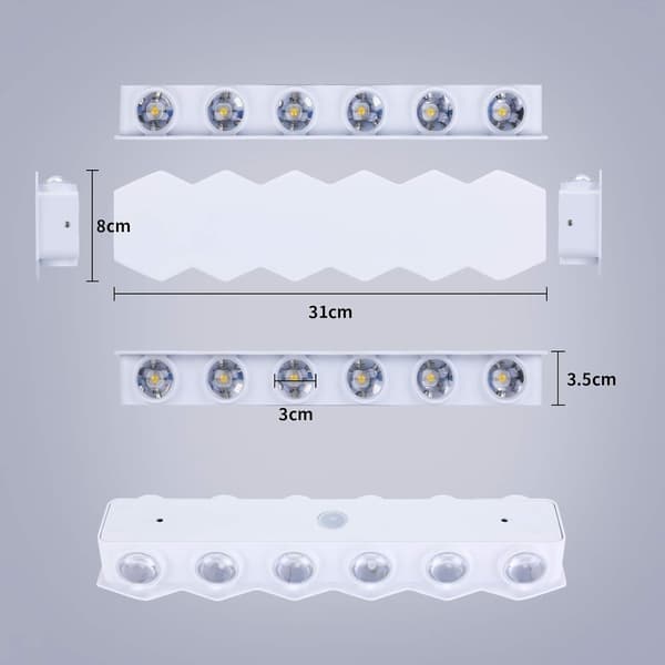 12W LED 31cm Vegglampe Innendørs Hvit Lampe Moderne Opp Ned Spo
