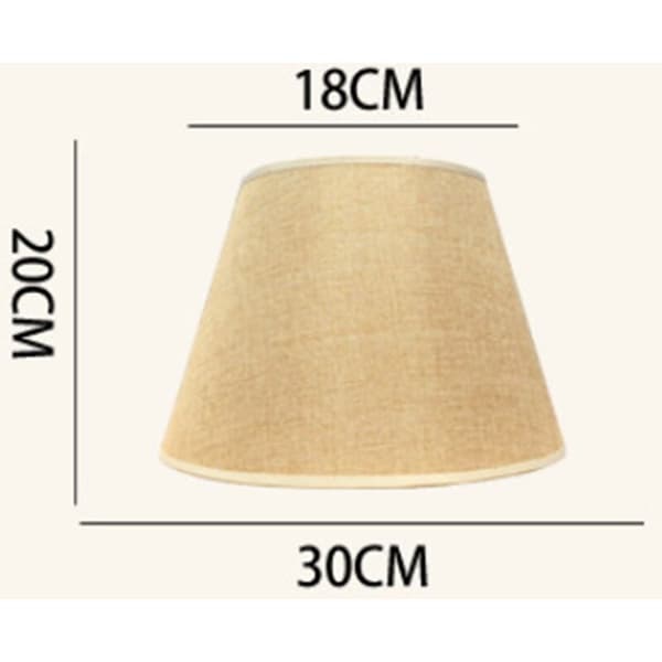 Bordlampe Lampeskærm Tilbehør E27 Sengelampe Væglampe Gulvlampe Stofskærm Bunddiameter 30cm Gul