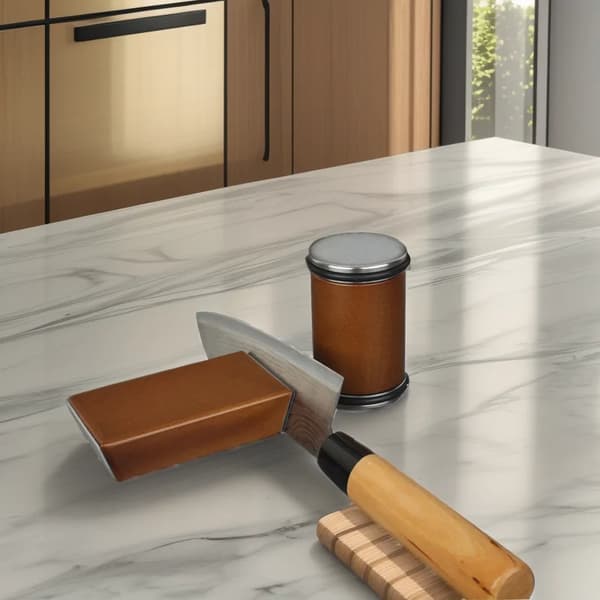 Two Walnut Wood Knife Sharpeners - Made in Germany, Kitchen Knife Sharpeners for Creating Sharp Blades - Easy Sharpening - with Rollers