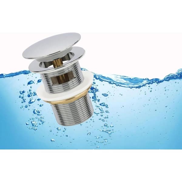 Chrome Freestanding Bathtub Stopper, Compatible with Drain Kit (FMY)