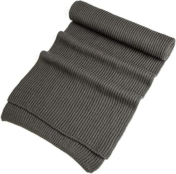 Varm höst- och vinterhalsduk, unisex enfärgad vinterhals varm stickad garnhalsduk