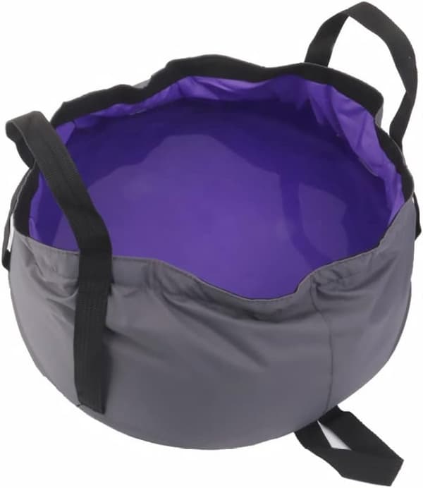 Lilla sammenklappelig vask, multifunktionel sammenklappelig vask bærbar udendørs sammenklappelig spand til camping vandreture sort 8,5L