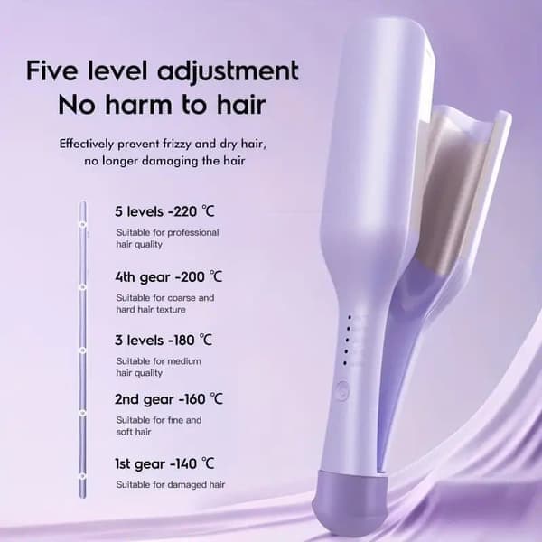 32 mm Large Curling Iron, 32 mm French Wave Curling Iron, Beach Wave Curling Iron, 160°C Curling Iron