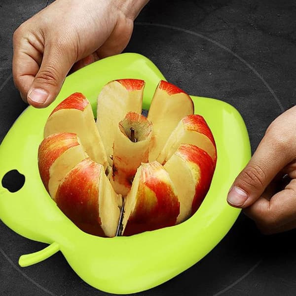 Apple Slicer with 8 Wedges, Stainless Steel Apple Cutter, Versatile Fruit Slicer