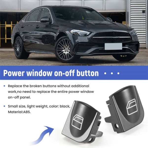 Window Switch Button Cover for W203 W208 C Clk Class Left + Right Cover Button Repair Switch