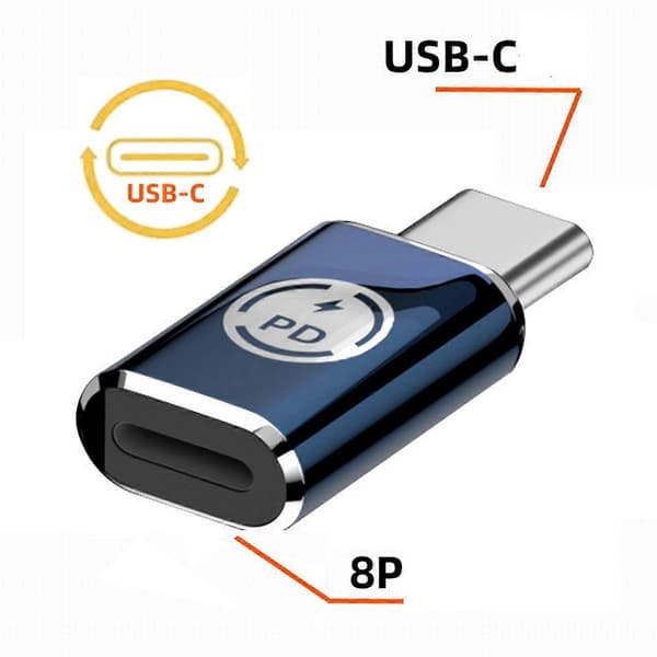 U2-058-LT019 480 Mbps USB-C uros-iP naarasmuunnin, nopea sovitin iPhone Type-C -laitteille