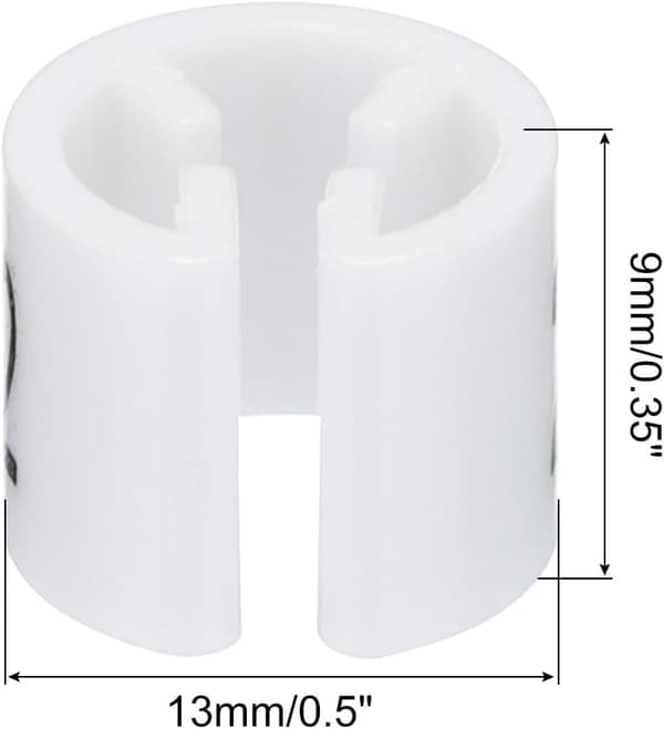 Klädhängare Markör Nummer 1-50 Vit 50-pack Pure White 10 Yards 3/8 Inch