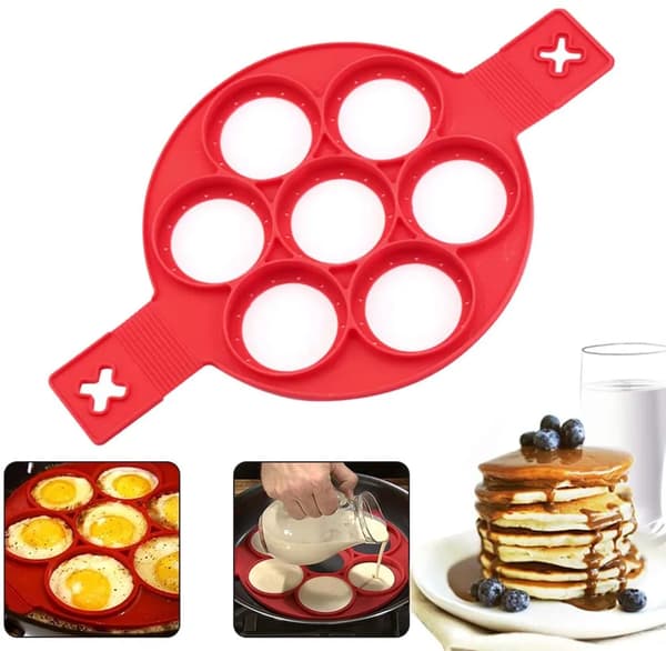 Non-stick silikon eggring pannekakeform silikon pannekakeformer pannekake egg DIY bakeform for runde egg muffins pannekaker