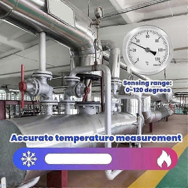 st Rustfrit Stål Kontakt Rørtermometer til Nøjagtig Temperaturmåling af Varmtvandsrør 63
