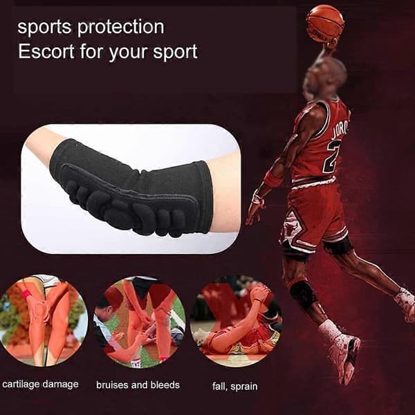 Compression Elbow Pads, Breathable Elbow Support with Silicone Foam Padding