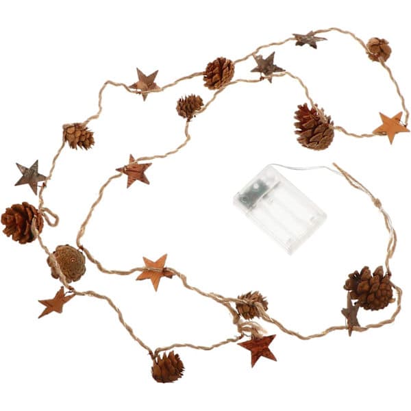 Pine Cone String Lights, Christmas Garland with Lights, LED String Lights for Christmas Tree, Garden, Home Decoration
