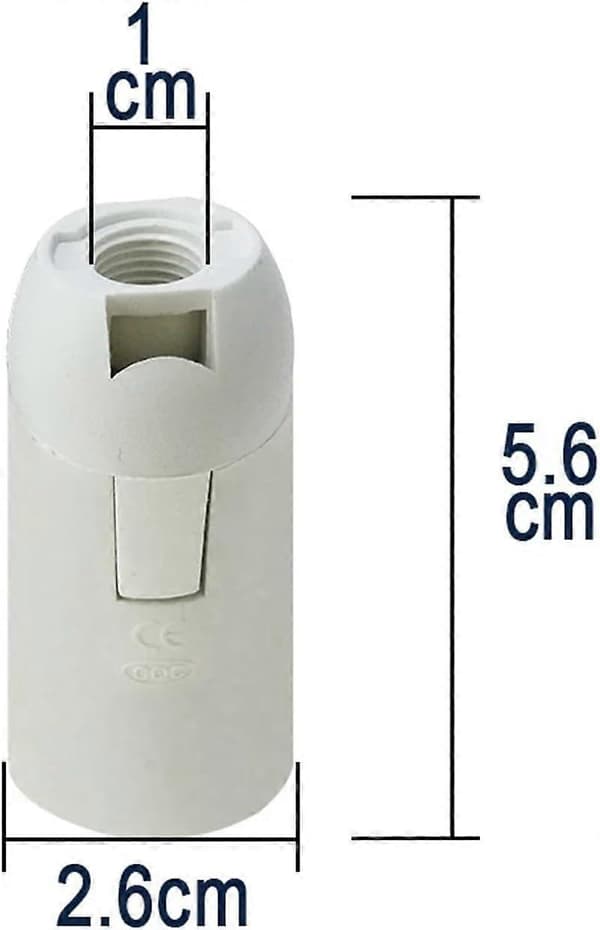 Skruelampeholder E14 E27 Dobbelt Base, Sort Hvid, LED-Lyshovedfatning, Skrivebordslampe Base, 4A 250V (FMY)