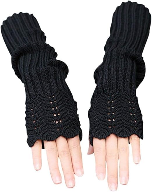 Dame Proporsjonal Design Vinter Varme Strikkede Lange Arm Termiske Hansker