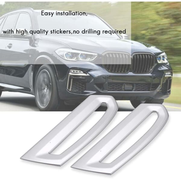 2 stk/sæt Bilside Luftudluftningsdæksel Dekoration Ramme Trim Mærkat Styling Tilbehør til Otte Generation