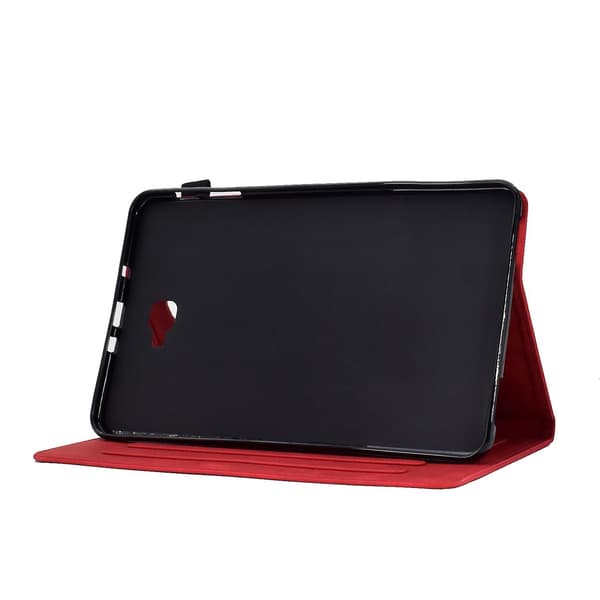 For Samsung Tab A 10.1 T580/T585 (2016) Embossed Flatbed Red Samsung Galaxy Tab A 10.1 (201 Red Samsung Galaxy Tab A 10.1 (201