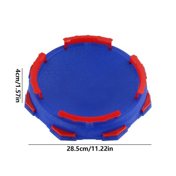 Genanvendeligt Gyro Fighting Battling Game til Stadionkamp Rund Perleblå Round Pearl Blue