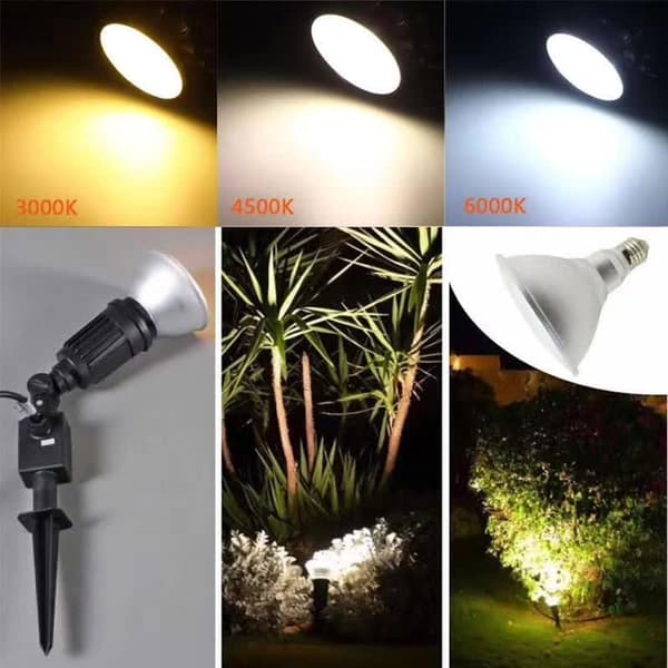 PAR38 15W LED E27 reflektorlamper vanntette IP65 erstatning for halogenlampe/konvensjonell glødelampe (ikke dimbar, kaldhvit 6000K)