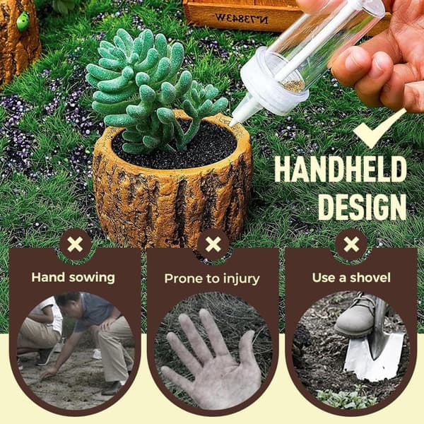 Mini såmaskin Oppgradert håndholdt såverktøy for små planter Hagearbeid