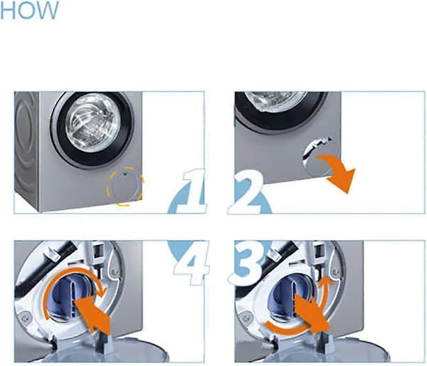 Afløbsprop til Siemens Bosch Wm1095/1065 Wd7205 Vaskemaskine Drænpumpe [DB]
