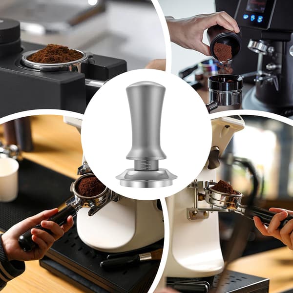 Coffee Bean Press - 53mm Spring Calibrated Manomission | Stainless Steel Express Hand Stamping, Flat Base Calibrated Spring Tool, Ground Accessories