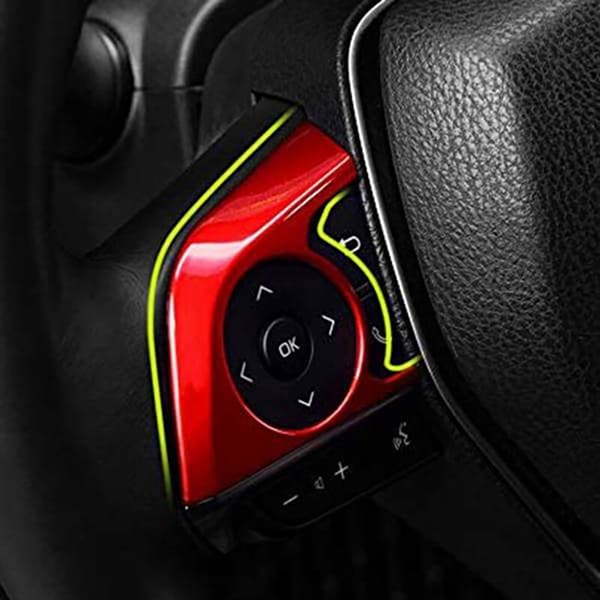 Steering Wheel Button Cover Sticker Interior Decoration Accessories Styling Trim ABS for 2018-2020 2 Pcs