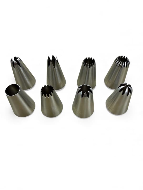 Sprøytesett med store dyser 8 stk | Maku Kitchen Life Silver silver