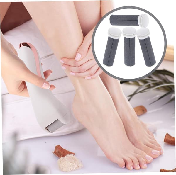 Replacement Roller Heads for Foot Callus Removal for Electric Foot File 4 Pcs