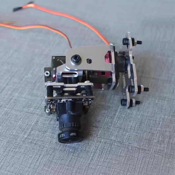 Gimbalfäste i metall, dubbelt, servon ingår ej för RC-bil och FPV-kameradrönare Gimbal Bracket (Servos Not
