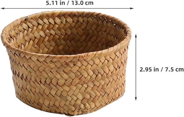 Comfortable Bread Basket Woven Basket Seaweed Material Multifunctional Fruit Holder