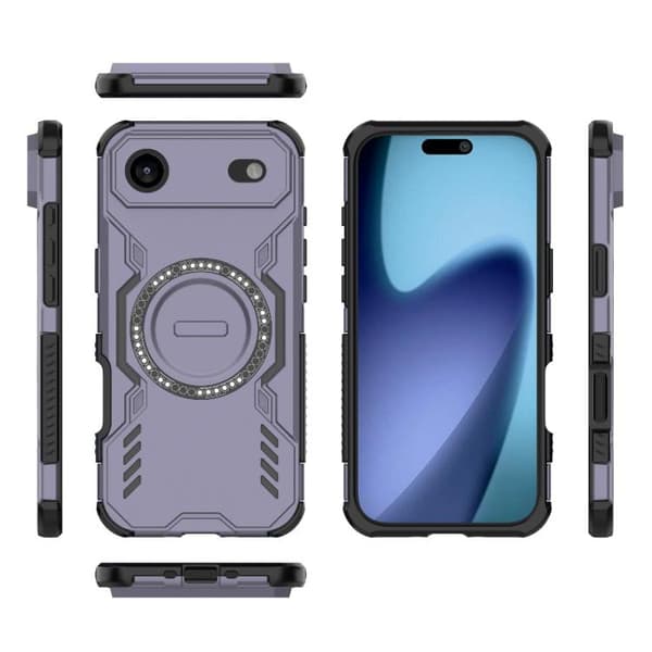 iPhone 17 Air Cover med Butterfly Armor MagSafe Magnetisk Ring og Stødabsorberende Beskyttelse Rød R?d