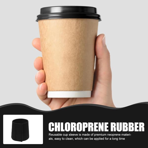 Reusable Coffee Cup Holders Insulated Neoprene Drink Cup Sleeves 2-Pack