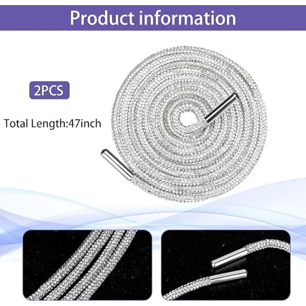 Par (Vit) Rhinestone Glitter Rep, Kristall Glansig Rund S DXGHC