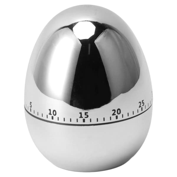 60 minutter mekanisk eggtimer kjøkken matlagningsalarm klokke sølv manuell
