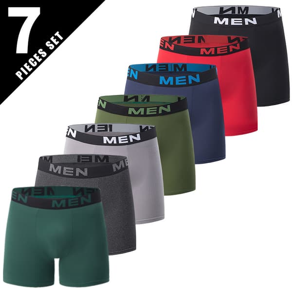 7-pak Premium boxershorts til mænd, strækbart åndbart materiale, komfort hele dagen L L