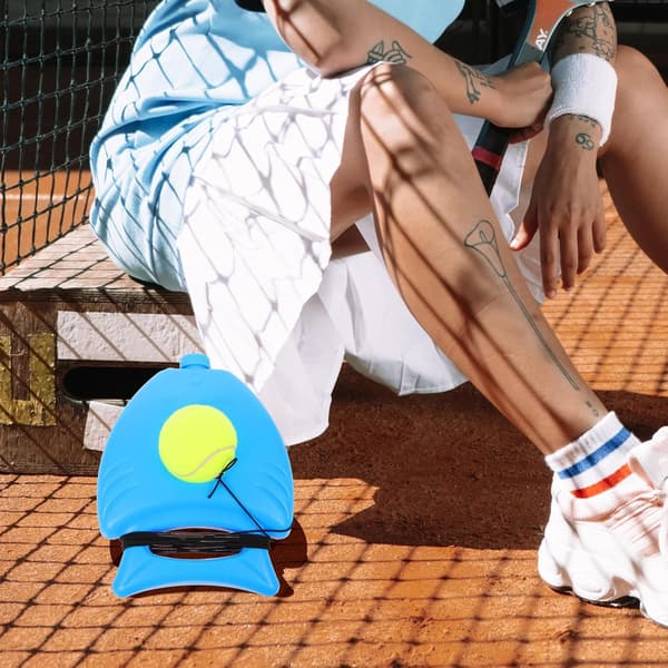 Tennis träningsbas med reboundboll och elastisk snöre för självträning