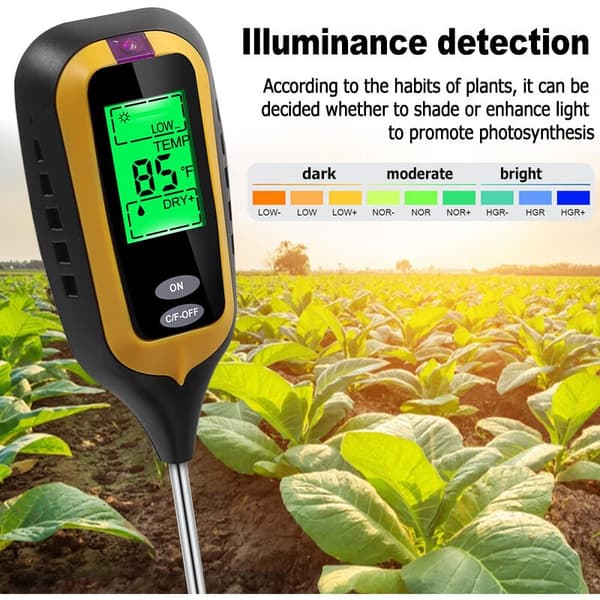 Garden Tool Kits, Large High-Definition LCD Screen Soil Moisture Sensor for Garden, Lawn, Yard