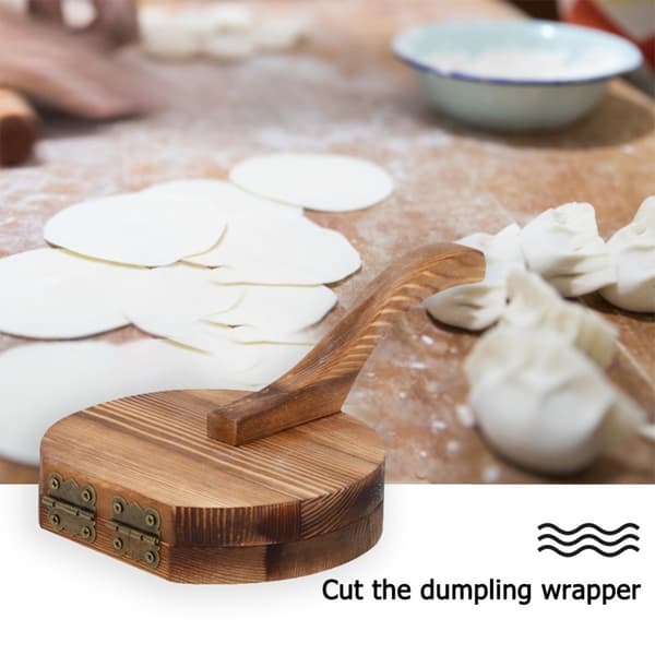 Deigpresse i tre, form for dumplingdeig, kjøkkenredskap for baking