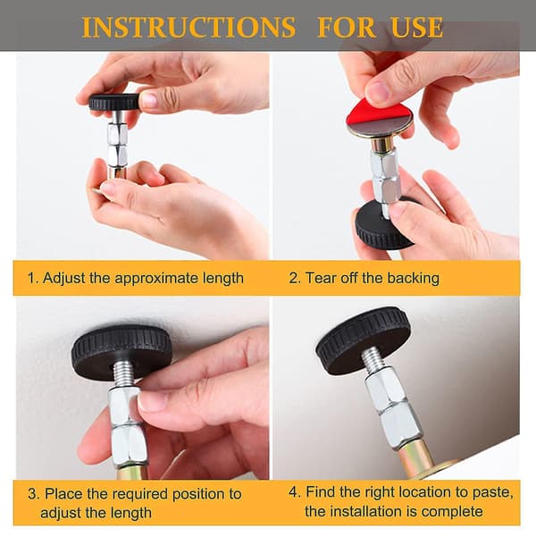 4-pack Headboard Stoppers, Adjustable Threaded Bed Frame Anti-shake Tool Bed Wall Stoppers, Prevents Rocking Headboard