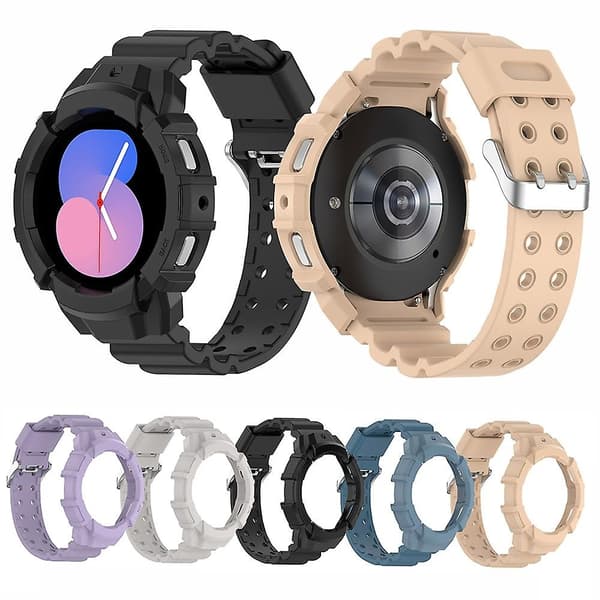 Bedstsælgende silikonerem + urkasse kompatibel med Samsung Galaxy Watch5 44mm