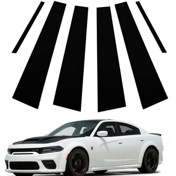 Car Side Pillar Molding Door Window Trim for Charger 2011-2021 Scratch-Resistant Decals Accessories Black