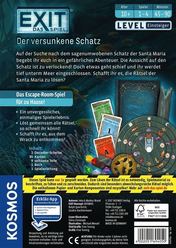 EXIT-peli – Uponnut aarre