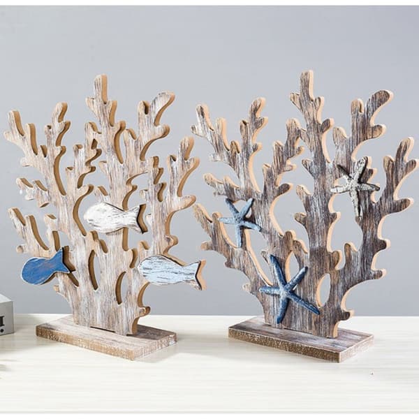 Mediterranean Inspired Wooden Ocean Decorations, Coral Tree, Desktop Decorations, New Decorations, A